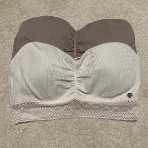 Womens Lucky Brand Wire Free Pullover Strapless Bras - 2 pack. Size Small